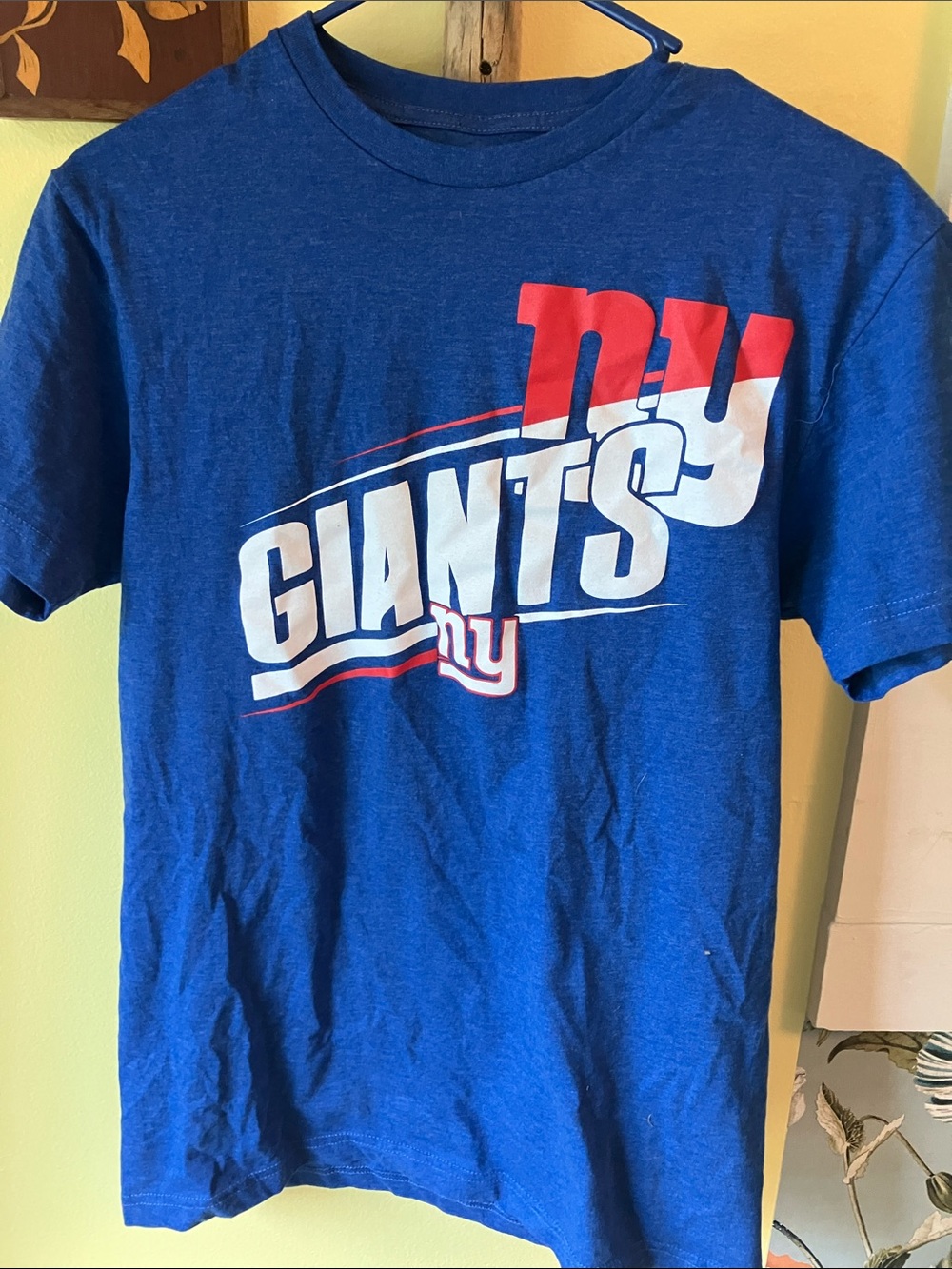 STARTER Blue New York Giants Graphic Tee